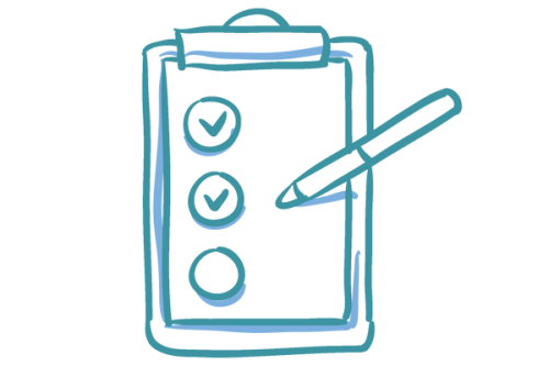 Clipboard with checkmarks from Teacher Observation