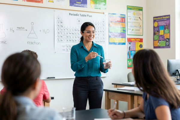 Science Teacher Teaching a Class